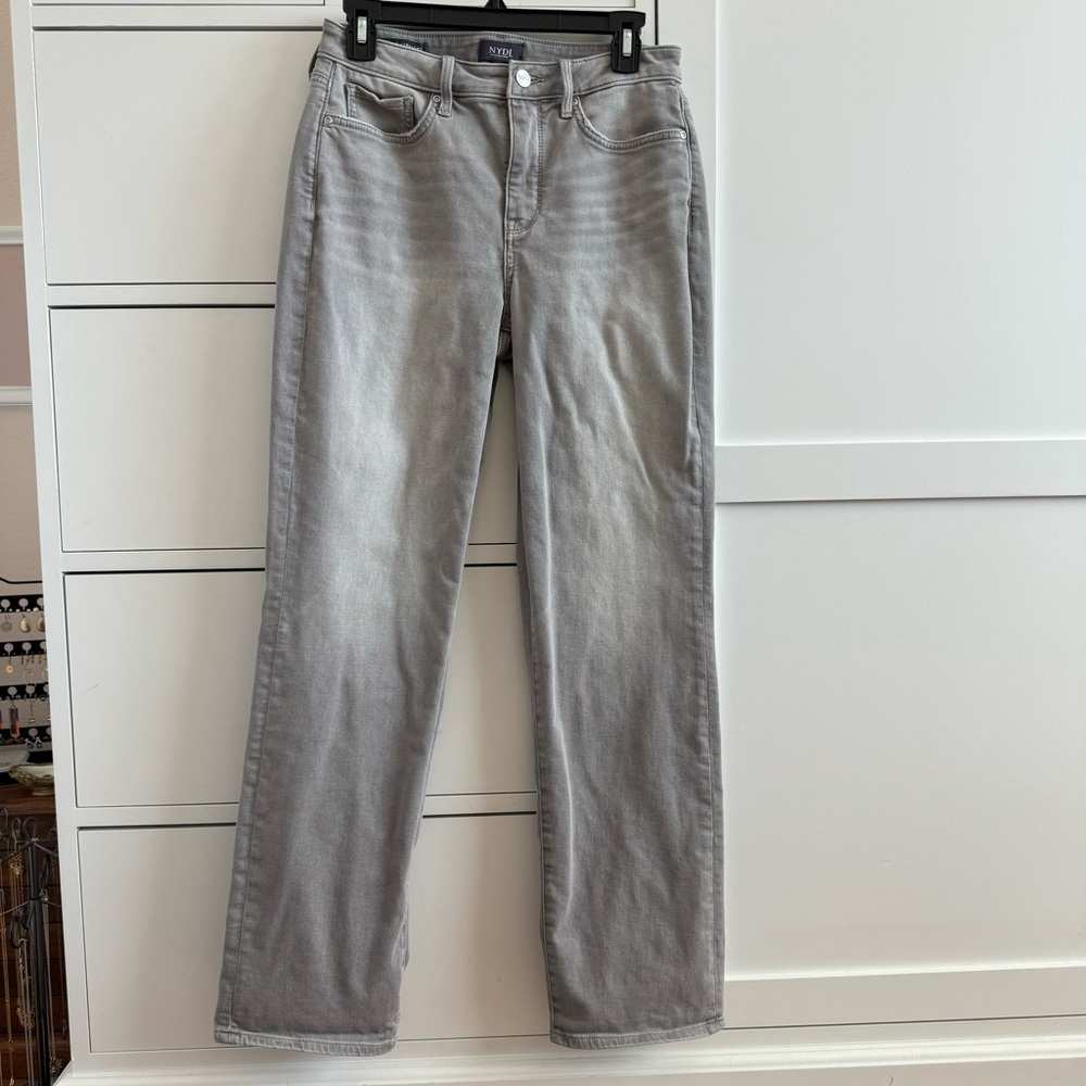 NYDJ Relaxed Straight fit gray jeans